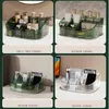 Storage Boxes Luxury Makeup Organizer Transparent Lipstick Jewelry Cosmetic Box Desktop Container Office Supplies