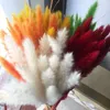Decorative Flowers Birthday Gift 15PCS Small Reed Dried Flower Bouquet Chic Romantic Outdoor Wedding Party Decorations Christmas Artificial