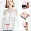 Wallet Phone Cases for Samsung Galaxy Z Flip 4/3 Lambskin Snap Fastener PU Leather Case with Zipper Coin Purse and Shoulder Strap