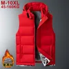 Heren Vesten 10xl 9xl 8xl Fleece Liner Mouwloze jas mannen Dikke katoenen vest Hoed Haped Warm Winter Plus maat Casual vest mannetje 221130