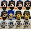 2023 Reverse Retro Hockey 53 Джефф Скиннер Джерси Бланк 26 Расмус Далин 39 Доминик Гашек 72 Таге Томпсон 89 Алекс Тач 21 Кайл Окпосо Черный Белый 2022 Heritage Classic