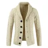 Mens Sweaters Cardigan Knitted Solid Color Stylish Casual Long Sleeve Shirt Turn Down Collar Fall Winter 221130