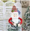 Juldekorationer Santa Claus Snowman Elk Tree Top Decor Merry For Home Xmas Ornament Navidad Party Supplies 221130