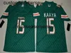 Maillot de football NCAA Hurricanes 5 Andre Johnson Brad Kaaya 20 Ed Reed Sean Taylor Orange Blanc S-XXL 22