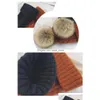 Beanie/Skull Caps Autumn Winter Womens Knitted Hat Warm Beanies Faux Fur Ball Caps Lady Drop Delivery Fashion Accessories Hats Scarv Dh50T