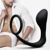 Sex Toy Massager Male Prostate Massage Anal Plug Silicone Stimulator Butt with Delay Ejaculation Ring Toys for Men Masturbator
