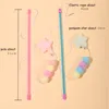 Pompon Star Divertente Cat Pole Pet Gattino che gioca giocattolo Palla di pelo Cat Teaser Canna da pesca Bastoni Gioco interattivo Forniture per animali MJ1197