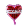 50pcs/lot Happy Valentine Day Party Balloons 18 pollici a forma di cuore Palloncino in foglio di alluminio Decorazioni per anniversario di matrimonio di compleanno