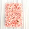 Dekorativa blommor 60x40 cm Artificial Silk Rose Flower Wall Panel Bröllop Juldekoration Peony Hydrangea Home Party Backdropdekor