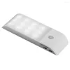 Night Lights USB Rechargeable Motion Sensor Lamp Kitchen Under Cabinet Light Bedroom Stairs Wall 12LED Closet Wardrobe