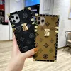 Luxury Leather Square Telefonfodral Kvinnor Fall f￶r iPhone 14 Pro Max XR XS iPhone 13 12 11 Cover