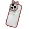 Clear Soft Apple Case Telefle Telefon Luksusowe dhinestones Uszy Myse Przezroczyste TPU obejmuje ochronę odporną na iPhone 14 13 Pro Max Plus 12 11 Precyzyjne otwór