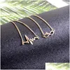 Bangle Fashion Jewelry Heart Heartbeat Bracelet Eight Letter Bracelets Charms Mtilayer 4Pcs/Set Drop Delivery Dhj6R