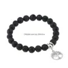 Charm-Armbänder 12 Stile Est Mode Natürlicher Lavastein Gebetskette Charms Armbänder Antifatigue Vulkangestein Herren Damen Diffuse Dhtuo