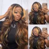 Siyah kadınlar için 13x4 dantel ön insan saç perukları Malezya Jerry Frontal