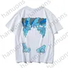 T-shirts masculina Primavera Moda de moda do verão Branco Drop Drop Arrow Arqueiro curto Letra de camiseta solta
