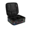 أكياس التخزين عالية الجودة احترافية منظم المكياج الفارغ Bolso Mujer Cosmetic Case Case Travel Carge Printing Carty PU Bage