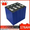 グレードA 176AH LifePO4充電式バッテリー32PCS 3.2V 180AHリチウム鉄リン酸細胞太陽DIY 12V 24V 48V LifePO4