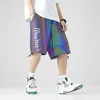 Men's Shorts Men Kolorowe laserowe refleksyjne spodenki dla nastolatków 2021 moda Hip Hop Club Ubranie Męskie High Street Harem Pant Harajuku Streetwear T221129 T221129