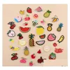 Fabric And Sewing Embroidery Iron On Lemon Cherry Peach Watermelon Fruit Embroideryes For Clothing Kids Clothes Appliques Badge Drop Dhjas