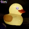 Recentemente design 6.6x4.7x6mH publicidade inflável pato dos desenhos animados com luzes modelo de balão de animais soprados para festa evento decoração brinquedos esportes-2