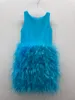 Dresses Feather Girl Pageant Dress 2023 Little Kids Birthday Formal Party Gown Infant Toddler Tiny Young Junior Miss Keyhole Runway FunFa