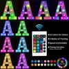 Decorative Objects Figurines 22CM DIY LED Colorful Letter Lights Birthday Confession Romantic Proposal Creative Light Remote Control bet Lamp 221129