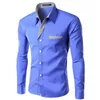 Camisas casuais masculinas Moda Camisa Masculina Men de manga longa Design Slim Fit Brand Formal Male Dress Tamanho M-4xl 221130