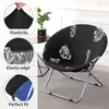 Chair Covers Round Saucer Cover Stretch Removes Moon Seat Slipcover Protector Chairs Dustproof Folding