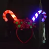 Décorations de Noël 10pcs LED Light Up bâton de marche lumineux cerceau de cheveux fête de vacances béquille bandeau bandeau cadeau décoration 2023 221130