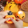 Dekompression Toy Halloween 3D Pumpkin Cup Squeeze Vent TPR Ghost Fun Relief Stress Emotion Release For Kids Gift 221129