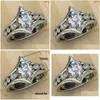 Band Rings Fashion Jewelry Hollow Out Ring Horse Eye Zircon Drop Delivery Dhw6G