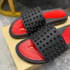 Australian hot drilling slippers Luxury designer sandals Riveted new beach shoes Fashion outdoor anti-skid flat rubber casual 38-45