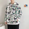 Sweats à capuche pour hommes Sweatshirts avec chapeau hommes imprimés couples beaux vêtements chic rétro ins lâche capuche à capuche harajuku streetwear hip hop ulzzang 221129