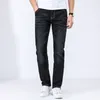 Jeans maschili classici uomini dritti dritti homme pantalon streetwear morbido nero denim maschilino pantaloni 221130