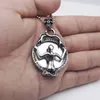 Pendentif Colliers Vintage Squelette Miroir Collier Antique Argent Crâne Gothique Chaîne En Métal Femmes Hommes Rétro Bijoux