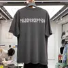 Men's T-Shirts Black Angel print wash worn T-shirt man T221130