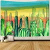 Christmas Decorations Simsant Cactus Tapestry Green Succulent Plants Tablecloths Flower Wall Hanging Tapestries for Living Room Bedroom Home Decor 221129