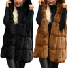 Women's Vests Faux Fur Stylish Solid Color Women Vest Jacket Comfortable Coat Waist Tight Outerwear