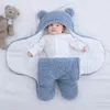 Miękkie nowonarodzone koce o opakowaniu dla niemowląt koperty śpiwór śpiwo