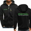 Erkek Ceket Bahar Sonbahar Festool Araçları Kapüşonlu Moda Uzun Kollu Fermuar Pamuklu Hiphop Harajuku Hoody Casual Ceket 221130