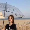 Mode Transparante Paraplu Designer Opvouwbare Volautomatische Paraplu Heren Dames Brief Draagbare Outdoor Regenachtige Paraplu's