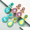 Dangle Chandelier Fashion Jewelry S925 Sier Post Water Drop Dangle Earrrings Rhinstone Stud Earrings Delivery DHDSF