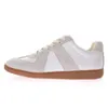 Luxe merk pop-design Casual herenschoenen laag uitgesneden sneaker Wit nappaleer en suède flats met veters outdoor trainers flats 35-45