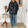 Sweats à capuche pour hommes Sweatshirts avec chapeau hommes imprimés couples beaux vêtements chic rétro ins lâche capuche à capuche harajuku streetwear hip hop ulzzang 221129