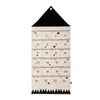 Christmas Decorations Xmas Advent Count Down Calendar 24 Pockets Hanging Snacks Candies Biscuits Organizer Wall Pocket Winter Decoration 221130