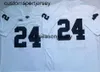 NCAA College 26 Saquon Barkley 9 Trace McSorley 11 Мика Парсонс 24 мили Сандерс Мужские футбольные майки сшита