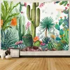 Christmas Decorations Simsant Cactus Tapestry Green Succulent Plants Tablecloths Flower Wall Hanging Tapestries for Living Room Bedroom Home Decor 221129