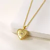 Naszyjnik w kształcie serca w kształcie serca ze stali nierdzewnej Włókno Amazon Amazon Kobiet mody biżuteria serca wisiorka Naszyjniki C3