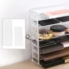 Boîtes de rangement Organisateur Makeuptraypallet Holder Cashblusher Money Stand Vanity Transparent Eyeshadow Organizers